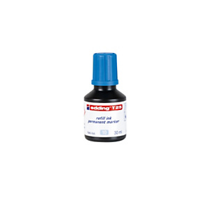 edding T-25 Tinta de recambio para rotulador permanente, 30 ml, Azul