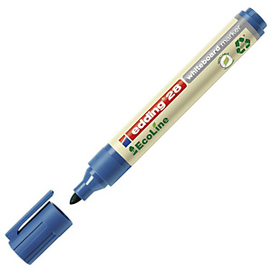 edding 28 EcoLine Rotulador de punta redonda para pizarra blanca, ancho de línea de 1,5-3 mm, azul edding 28 EcoLine Rotulador de punta redonda para pizarra blanca, ancho de línea de 1,5-3 mm, azul