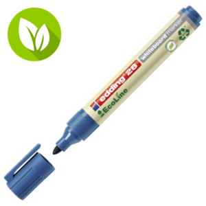 edding 28 EcoLine Rotulador de punta redonda para pizarra blanca, ancho de línea de 1,5-3 mm, azul edding 28 EcoLine Rotulador de punta redonda para pizarra blanca, ancho de línea de 1,5-3 mm, azul