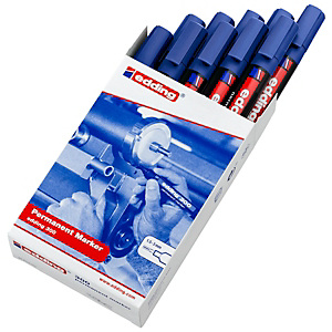 edding 300, Marcatore permanente, Punta tonda, 1,5 mm - 3 mm, Blu (confezione 10 pezzi) edding 300, Marcatore permanente, Punta tonda, 1,5 mm - 3 mm, Blu (confezione 10 pezzi)