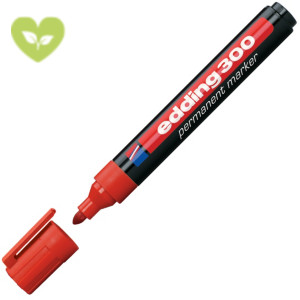 edding 300, Marcatore permanente, Punta tonda, 1,5 mm - 3 mm, Rosso (confezione 10 pezzi) edding 300, Marcatore permanente, Punta tonda, 1,5 mm - 3 mm, Rosso (confezione 10 pezzi)