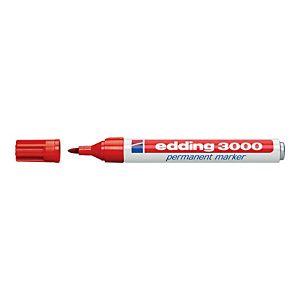 edding 3000 Marcatore permanente Punta rotonda 1,5 - 3 mm Rosso edding 3000 Marcatore permanente Punta rotonda 1,5 - 3 mm Rosso