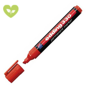 edding 330, Marcatore permanente, Punta a scalpello, 1 mm - 5 mm, Rosso (confezione 10 pezzi) edding 330, Marcatore permanente, Punta a scalpello, 1 mm - 5 mm, Rosso (confezione 10 pezzi)