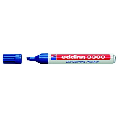 edding 3300 Marcador permanente, punta biselada, 1-5 mm, azul - 1