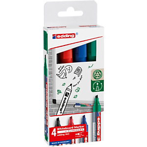 edding 363 Rotulador pizarra blanca punta biselada 1 a 5 mm, colores variados Paquete de 4 edding 363 Rotulador pizarra blanca punta biselada 1 a 5 mm, colores variados Paquete de 4