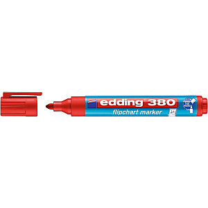 edding 380 Marcatore per lavagna a fogli mobili Punta rotonda 1,5 - 3 mm Rosso (confezione 10 pezzi)