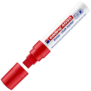 edding 4090 Marcatore a gesso liquido Punta a scalpello 4 - 15 mm Rosso edding 4090 Marcatore a gesso liquido Punta a scalpello 4 - 15 mm Rosso