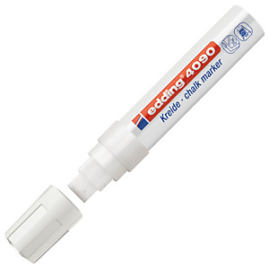 edding 4090 Rotulador de tiza, punta biselada, 4-15 mm, blanco edding 4090 Rotulador de tiza, punta biselada, 4-15 mm, blanco