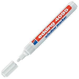 edding 4095 Marcatore a gesso liquido Punta rotonda 2 - 3 mm Bianco edding 4095 Marcatore a gesso liquido Punta rotonda 2 - 3 mm Bianco