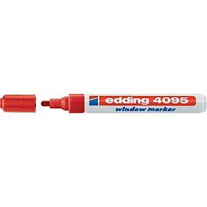 edding 4095 Tiza rotulador ojival punta 2 a 3 mm rojo
