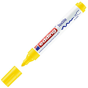 edding 4500, Rotulador para textil, punta mediana, 2-3 mm, amarillo edding 4500, Rotulador para textil, punta mediana, 2-3 mm, amarillo