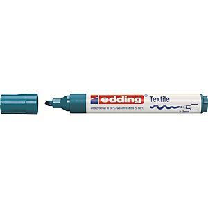 edding 4500, Rotulador para textil, punta mediana, 2-3 mm, azul oriental edding 4500, Rotulador para textil, punta mediana, 2-3 mm, azul oriental