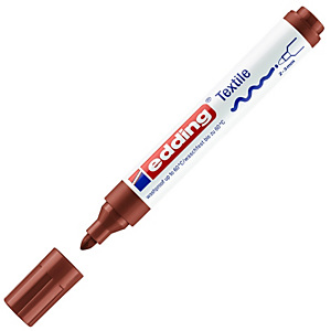 edding 4500, Rotulador para textil, punta mediana, 2-3 mm, marrón edding 4500, Rotulador para textil, punta mediana, 2-3 mm, marrón