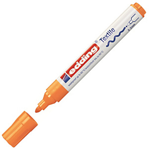 edding 4500, Rotulador para textil, punta mediana, 2-3 mm, naranja neón edding 4500, Rotulador para textil, punta mediana, 2-3 mm, naranja neón