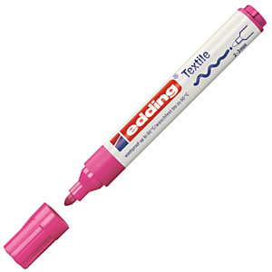 edding 4500, Rotulador para textil, punta mediana, 2-3 mm, rosa neón edding 4500, Rotulador para textil, punta mediana, 2-3 mm, rosa neón