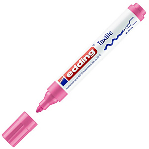edding 4500, Rotulador para textil, punta mediana, 2-3 mm, rosa edding 4500, Rotulador para textil, punta mediana, 2-3 mm, rosa