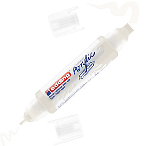 EDDING 5400 Marcatore acrilico 3D Acrilic, Punta Doppia, Tratto 2-3 mm e 5-10 mm, Bianco EDDING 5400 Marcatore acrilico 3D Acrilic, Punta Doppia, Tratto 2-3 mm e 5-10 mm, Bianco