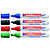 edding 660 Marqueur effaçable tableau blanc pointe ogive 1,5 - 3 mm - Pochette 4 couleurs (noir, bleu, rouge, vert) - 2