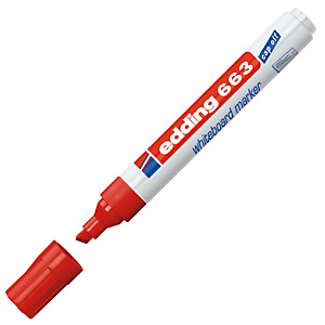 edding 663 Rotulador para pizarra punta biselada rojo edding 663 Rotulador para pizarra punta biselada rojo