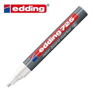 edding 725 Whiteboard Pennarello Inchiostro non-permanente Punta a scalpello Tratto da 2 - 5 mm Bianco edding 725 Whiteboard Pennarello Inchiostro non-permanente Punta a scalpello Tratto da 2 - 5 mm Bianco