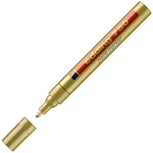 edding 750 Rotulador de pintura, punta ojival, 2-4 mm, oro edding 750 Rotulador de pintura, punta ojival, 2-4 mm, oro