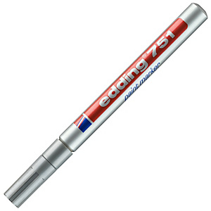 edding 751 Marcatore a vernice Punta rotonda 1 - 2 mm Argento edding 751 Marcatore a vernice Punta rotonda 1 - 2 mm Argento