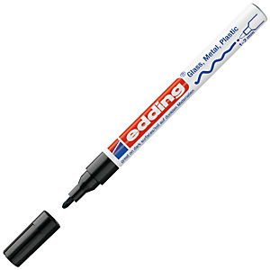 edding 751, Rotulador de pintura, punta fina, 1-2 mm, negro edding 751, Rotulador de pintura, punta fina, 1-2 mm, negro