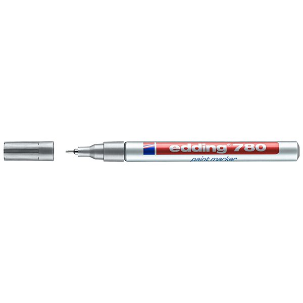 edding 780 Rotulador de pintura, punta ojival, 0,8 mm, plata - 2