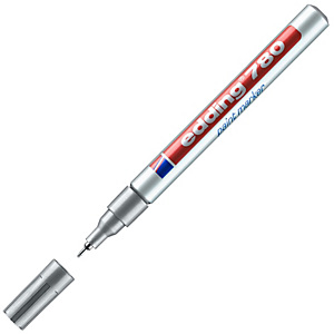 edding 780 Rotulador de pintura, punta ojival, 0,8 mm, plata edding 780 Rotulador de pintura, punta ojival, 0,8 mm, plata