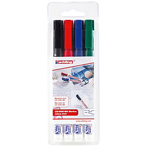 edding 8400 Marcatore permanente per CD/DVD/BD Punta tonda 0,5 - 1 mm Colori assortiti Confezione da 4 pezzi (confezione 4 pezzi) edding 8400 Marcatore permanente per CD/DVD/BD Punta tonda 0,5 - 1 mm Colori assortiti Confezione da 4 pezzi (confezione 4 pezzi)