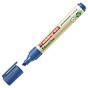 EDDING EcoLine 22 Permanent marker, beitelvormig, 1 mm - 5 mm, blauw