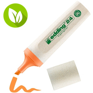 edding ecoline 24 Marcador fluorescente, punta biselada, mínimo del 90% del cuerpo y del capuchón de materias primas renovables, 2-5 mm, Naranja edding ecoline 24 Marcador fluorescente, punta biselada, mínimo del 90% del cuerpo y del capuchón de materias primas renovables, 2-5 mm, Naranja