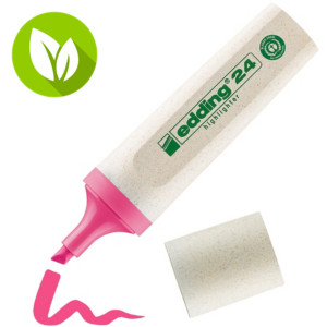 edding ecoline 24 Marcador fluorescente, punta biselada, mínimo del 90% del cuerpo y del capuchón de materias primas renovables, 2-5 mm, Rosa edding ecoline 24 Marcador fluorescente, punta biselada, mínimo del 90% del cuerpo y del capuchón de materias primas renovables, 2-5 mm, Rosa