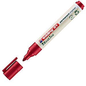 EDDING Marcatore 21 Ecoline  - punta conica da 1,50-3,00mm - rosso - inchiostro permanente