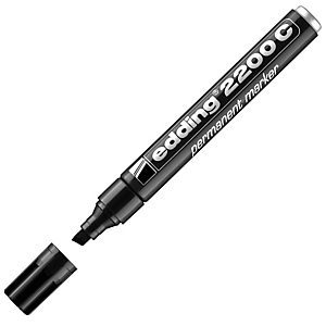 EDDING Marcatore Edding 2200c - punta a scalpello da 1,5mm a 5,0mm - nero - Edding EDDING Marcatore Edding 2200c - punta a scalpello da 1,5mm a 5,0mm - nero - Edding