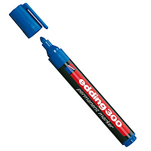 EDDING Marcatore permanente 300 - punta conica da 1,50mm a 3,00mm - blu