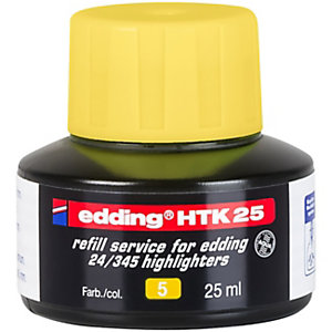 Edding Recharge d'encre HTK 25 pour surligneurs 25 ml - Jaune