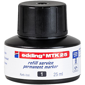 Edding Recharge d'encre MTK 25 pour marqueurs permanents 25 ml - Noir Edding Recharge d'encre MTK 25 pour marqueurs permanents 25 ml - Noir