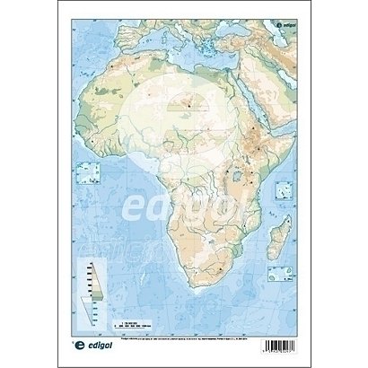 EDIGOL Mapa Mudo, color, Físico África