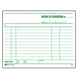 EDIPRO Blocco buoni di consegna, 12 x 17,5 cm, Carta autocopiante, Copie 50+50 (confezione 10 pezzi)