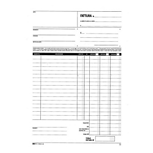 EDIPRO Blocco fatture 3 aliquote - F.to cm 22,5 x 29,7 - Autocopiante - Copie 33 + 33 + 33 (confezione 10 pezzi) EDIPRO Blocco fatture 3 aliquote - F.to cm 22,5 x 29,7 - Autocopiante - Copie 33 + 33 + 33 (confezione 10 pezzi)