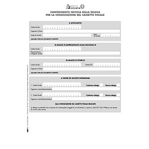 EDIPRO E0019 Modulo per il conferimento/revoca cassetto fiscale delegato, Formato 29,7 x 21 cm