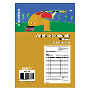 EDIPRO E5272CT Blocco copia di cortesia, Formato 22 x 14,8 cm, 33x3 autocopiante