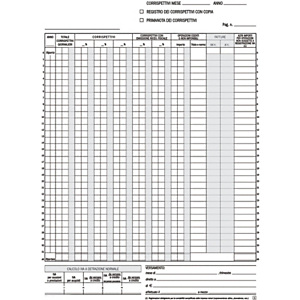 EDIPRO Registro corrispettivi - F.to 22,5 x 29,7 cm - Copie 25+25
