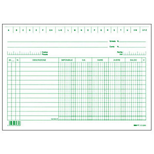 EDIPRO Schede dare avere saldo con IVA, 21 x 14,8 cm, Cartoncino, Copie 100 EDIPRO Schede dare avere saldo con IVA, 21 x 14,8 cm, Cartoncino, Copie 100
