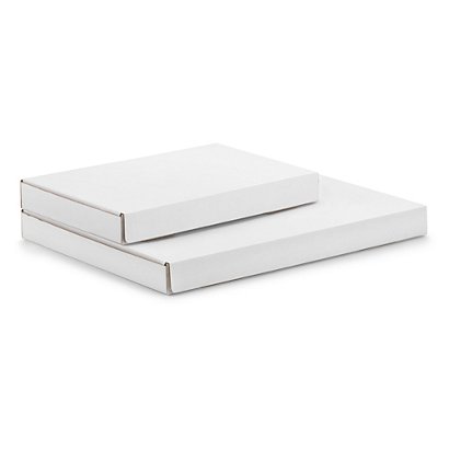 Ekstra flad hvid kasse med selvklæbende lukning - 25 mm - 1