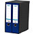 Elba Box de 2 archivadores de palanca, A4, Lomo 80 mm, Capacidad 500 hojas, cartón recubierto de PVC, Azul - 1