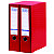 Elba Box de 2 archivadores de palanca, A4, Lomo 80 mm, Capacidad 500 hojas, Cartón resistente recubierto de papel impreso, Rojo - 1
