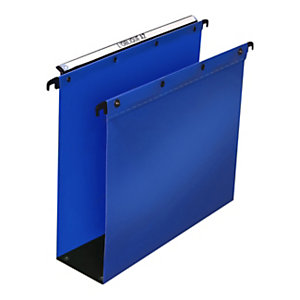 Elba Dossier suspendu tiroir Ultimate A4 800 feuilles fond 80mm PP bleu - Lot de 10