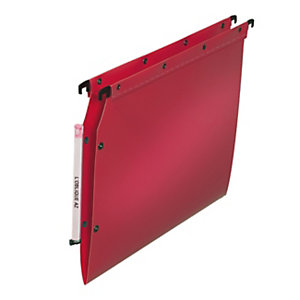 Elba Dossier suspendus pour armoire Ultimate A4 Polypropylène - 100 feuilles - Fond V - Rouge - Lot de 10